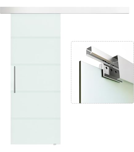 Set Di Binari Per Porta Scorrevole In Alluminio – Doppia Pista Superiore E Inferiore Con 4 Pulegge, Per Vetro O Legno 5-6 Mm