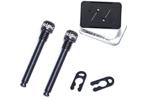 Huamengyuan 2 PièCes Boulons En Titane M4 Pour Plaquette De Frein à Disque De VéLo,Boulons En Titane Pour Plaquette De Frein Disque De VéLo Pour Accessoires De Boulons Frein VéLo,Avec Circlip