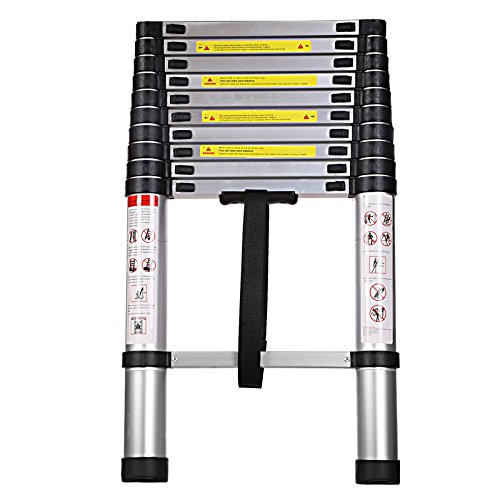 Preisvergleich Produktbild Modrine 3,20 M Teleskopleiter Hochwertigem Alu Multifunktionsleiter Mehrzweckleiter, Haltbare Bewegliche Faltbare Leiter, 150 kg belastbar