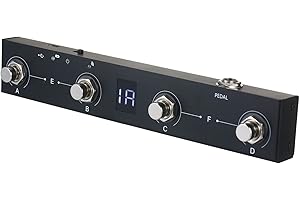 Irfora Pédale contrôleur de pédale MIDI M-VAVE BT Contrôleur MIDI sans fil Rechargeable 4 boutons Pédale MIDI portable Pédale Contrôle APP