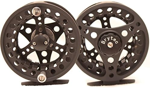 Aluminium Alloy Fly Fishing Reel in Various Sizes and Left or Right Handed. (Black, 7/8 - 95 mm)