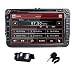 Produktbild Doppel DIN Autoradio CD DVD Player GPS DAB + Radio RDS Bluetooth GPS Navigation 20,3 cm Kapazitive HD Touch Screen Mirroring für VW Golf Mk5 MK6 Skoda Passat Seat Jetta Caddy Tiguan sharan-USB SD SWC