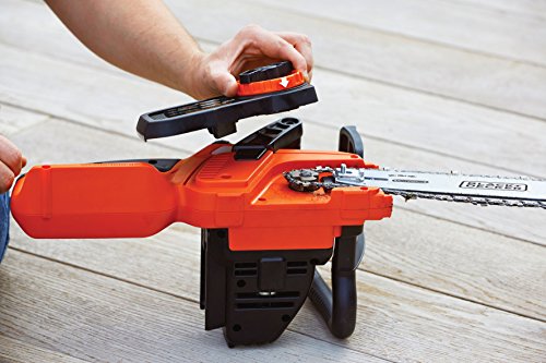 Black+Decker 36V Li-Ion Akku-Kettensäge, Motorsäge, 30cm langes Schwert, 230mm max. Durchmesser, inkl. Li-Ion Akku und Ladegerät, GKC3630L20, schwarz orange - 8