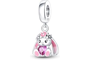 LONGLUCK Charms si adatta Pandora bracciali di fascino per la donna, 925 argento sterling perlina ciondolo penzoloni, ragazza gioielli perlina,gioielli fai da te per le ragazze.