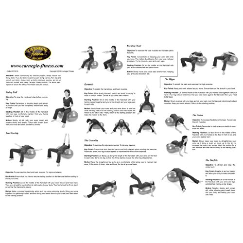Carnegie Big Peanut – Gymnastikball, Sitzball, Fitnessball in Erdnuss Form , Anti Burst 300kg, 87x40x40 cm, inkl. Pumpe und Übungsposter - 4