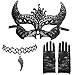 Produktbild DangerousFX Venezianische Spitzen Teufel Maske + Engelsflügel Halsband + Handschuhe