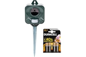 Pestbye® Battery Operated Cat Repellent - Ultrasonic Cat Scarer - BATTERIES INCLUDED