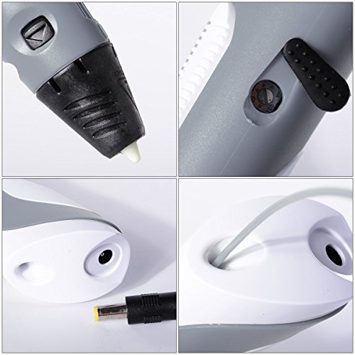 Juboury JBY-I 3D-Pen.Stift für 3D Zeichnungen zur Erstellung von dreidimensionalen Zeichnungen, Kunstwerken, Modellen von Hand. Kompatibel mit 1,75 mm ABS und PLA Filament (Grau) - 3
