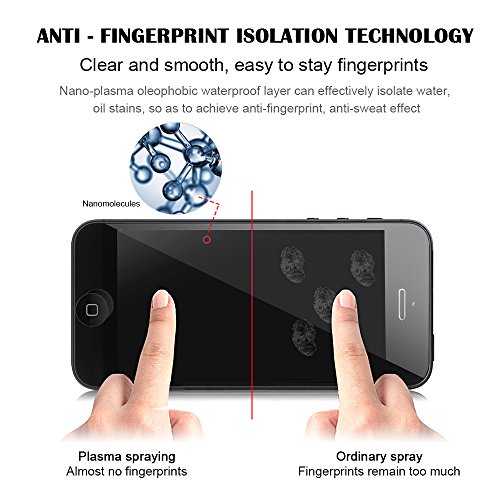 iPhone 5S/SE/5C/5 Screen Protector, ONSONÂ® [3-Pack] Premium Tempered Glass Screen Protector for Apple iPhone 5S/SE/5C/5 (4 inch) 9H Hardness, Anti Fingerprint, No Bubbles