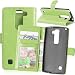 Produktbild Nancen LG Spirit 4G LTE / C70 / H440 H420 (4,7 Zoll) Lederhülle Neu Style Acht Farbe Weich PU Flip Case Ledertasche / Schutz Etui, Einfach Vintage Kollektion Karten Slot Foto Wallet Hülle Handy Tasche Zubehör