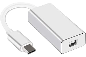 YMY USB C a Mini Displakport Adapter 4K 60Hz, USB Tipo C a Mini DP Converter Plug e Play Compatible con MacBook Pro, Chromebook Pixel, Alienware, a LED Cinema Display, Dell Monitor (Silver)