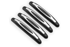 Airfish 4 PCS Car Door Protection Bumper, Guard Car Door Edge Protector, Universal Anti-rub Anti-Collision Protector, Reflective Carbon Fiber Auto Car Door Edge Bump Protector (Black)