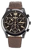Boccia Herren-Armbanduhr Chronograph Quarz Leder 3757-02