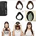 Long Side Bang Clip in on Fringe Hair Extensions 9"(23cm) Dark Brown Bangs