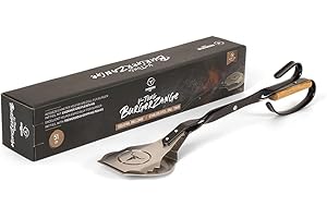 MOESTA BBQ EST. 2012 MOESTA-BBQ 19296 V-Tong - Alicates para hamburguesas (46 cm, mango de madera)