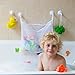 Kids Premium Baby Bath Toy Organiser -Toddlers Large Toy Storage bag for boys & girls and shower caddy. Bonuses: 4 heavy duty lock suction cups plus 4 bath toys