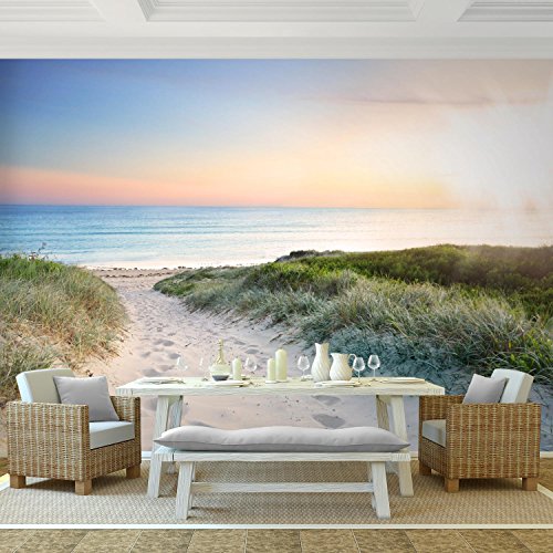 Fototapete Strand 308 x 220 cm – Vliestapete – Wandtapete – Vlies Phototapete – Wand – Wandbilder XXL – !!! 100% MADE IN GERMANY !!! Runa Tapete 9008010a - 2