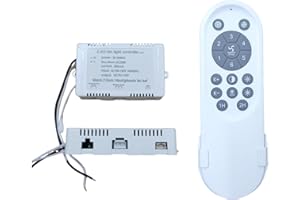Qianly Telecomando per Ventilatore Da Soffitto 24v Controller Con Controllore, Telecomando Con Controllo a 6 Velocità, Adatto Alla Maggior Parte Dei Ventilatori Da Soffitto a Filo Basso Con Luci