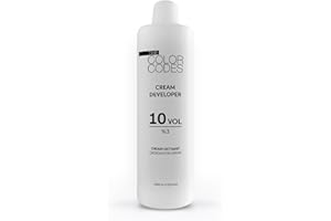 The Color Codes Professional Cream Hair Developer Activator Peroxide for Hair Colouring Long Lasting Colour and Grey Coverage 1000ml -%10 Volume