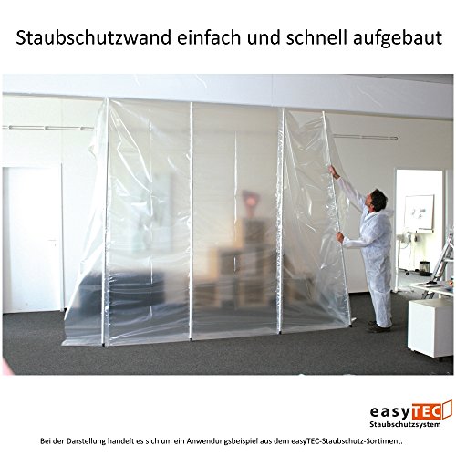 easyTEC Staubschutzwand 4000, BxH 4,00m x 4,00m, Folienwand, Ersatzwand - 2