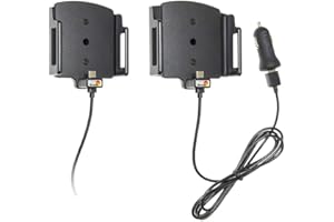 Brodit Gerätehalter 521845 | Made IN Sweden | mit Ladefunktion für Smartphones - universell einsetzbar, Schwarz