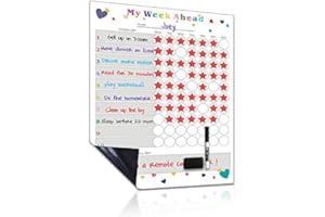 UCMD Calendario de tiempo Calendario: tabla de tareas magnéticas para niños, tabla de comportamiento (40 X 30 cm-2)