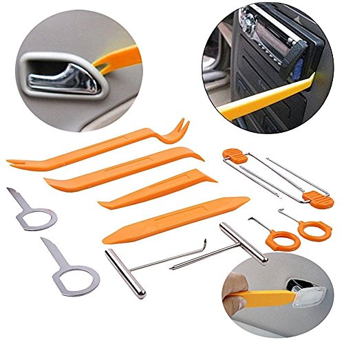 Panel Werkzeug zum Entfernen 12 PCS – PREMIUM Auto Trim Polster Entnahme-Set für Tür Formen Dash Panel Demontage Werkzeug Auto Radio Audio installieren Tür Clip Pry Tool Universal KFZ Stereo Umbau Toolkit - 4