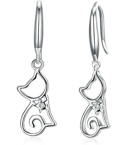 Orecchini da donna in argento Sterling 925, a forma di pesce