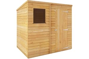 WALTONS EST. 1878 Waltons 7x5 Wooden Garden Shed | Overlap Pent Roof Storage | Durable 7mm Timber Cladding | Weather-Resistant Outdoor Shed for Tools, Bikes & Garden Equipment | Secure & Spacious Storage