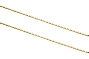 sourcing map 2Pcs H62 Brass Round Tube, 2mm OD 0.5mm Wall Thickness 200mm Length Seamless Precision Straight Pipe Tubing for DIY Projects Crafts Gardening Industry Precision Applications