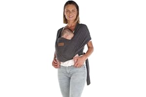 JANE Jané Cocoon, Fascia Avvolgente, Neonati Prematuri, Ergonomico, Fino a 20 kg, 5 Metri Lungo, Morbido e Fresco, Grigio