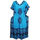 Indiatrendzs Women Kimono Style Kaftan Nighty Comfort Housedress Printed Night Kaftan