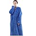 Produktbild WTUS Bademantel Damen Herren, Morgenmantel weich und super flauschig, Coral Fleece Saunamantel lang