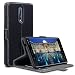 Produktbild Terrapin, Kompatibel mit Nokia 8 Hülle, Leder Tasche Case Hülle im Bookstyle mit Standfunktion Kartenfächer - Schwarz EINWEG