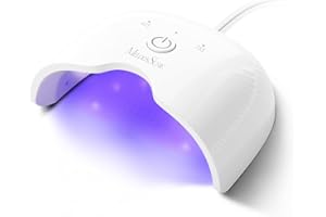 MelodySusie Lampe UV Ongles Gel, ART06F Lampe UV Sèche Ongles avec 2 Minuteurs, Séchage Rapide 45s/75s, Lampe à Ongle Professionnelle pour Maison/Salon, Outil de Manucure pour Débutants, Blanc