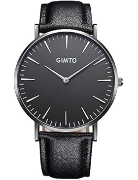 XLORDX Classic Mode Schöne Damen Mädchen Quarzuhr PU Uhrenarmband Kleid Armbanduhren Schwarz