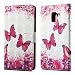 Produktbild Lanvi go Hülle für Samsung Galaxy A8+ (2018) SM-A730F/DS, 3D PU Leder Flip Cover Brieftasche Schütz Hülle Abdeckung Ledertasche für Samsung Galaxy A8+ / A8 Plus (2018) (Schmetterling Rose)