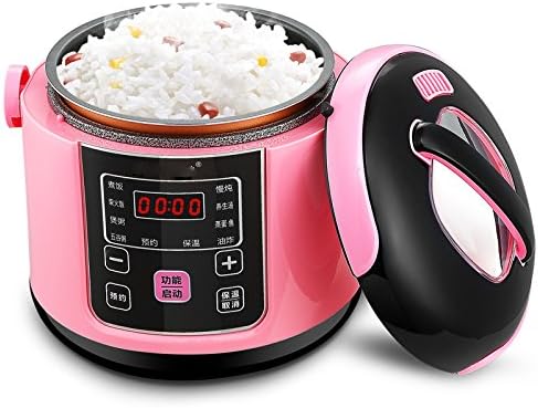 MJLZL Intelligent mini cooker 1-3 people, can be reserved for automatic household small rice cooker,Pink,Mini