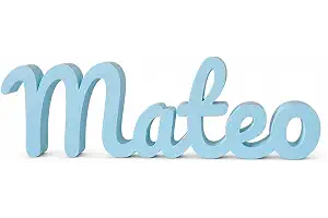 NEBULA HOME DECOR | Nombre Personalizado 3D – Tipo de Letra, Color y Tamaño a Elegir – 1,8 cm de Grosor, se Mantiene de Pie o para Colgar – Decoración Habitación Infantil, Bautizo y Baby Shower
