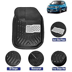 Kingsway 4D Car Floor Mats for Maruti Suzuki Ignis (Model Year : 2016 Onwards) (Black Color)