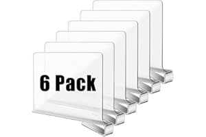 Okydoky 6 Stücke Acrylregal Regaltrenner, Trennwand Regal, Regalteiler Regalsystem ohne Bohren für Bücherregal, Kleiderschrank und Hängeregale(GB,6pc.DE)