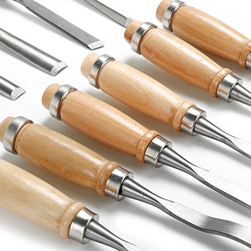 Yahee Stechbeitel Set Stemmeisen Holz Werkzeug mit Koffer 12-tlg. - 4