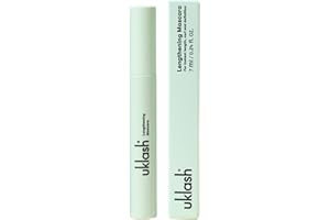 UKLASH Lengthening Mascara (Mascara) - Black, Extra-Black Pigmented, Water-Resistant, Vegan-Friendly, Paraben-Free, Cruelty-Free, Lengthening Formula with Double-Sided Silicone Wand