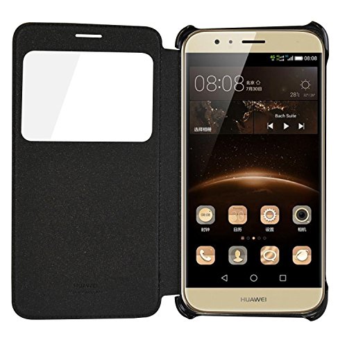 MOONCASE Funda Carcasa Cuero Tapa View Case para Huawei Nova Plus   G9 Plus   Maimang 5 Negro