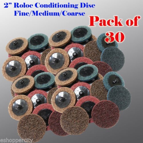 INSMA Schleifscheiben 2 Zoll 30 PCS Schnellwechsel SiC (Siliciumcarbid) Schleifpapier Polieren Disc R-Type (Fein / Mittel / Grob Polster) - 3