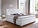 Produktbild ISABELL Boxspringbett Hotelbett Bett amerikanisches Bett 7-Zonen Taschenfederkernmatratze 200 x 200 cm Härtegrad 2 weiß, 200 x 200 cm, weiss, Härtegrad 2