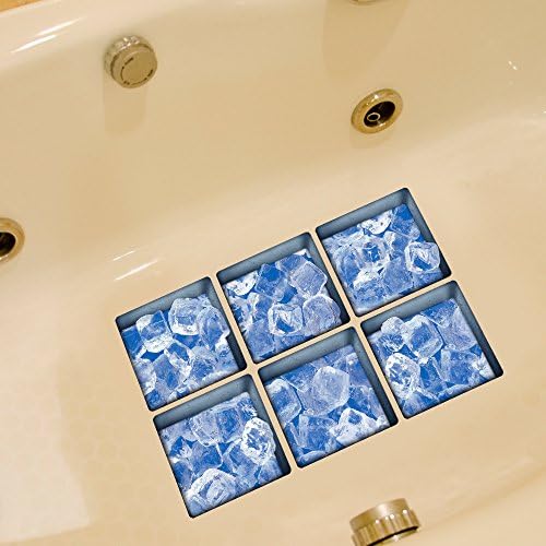 Gaoxu Ice 3D bathtub, non slip sticker, creative scrub, waterproof home bathroom, personalized HD self paste (13*13cm)