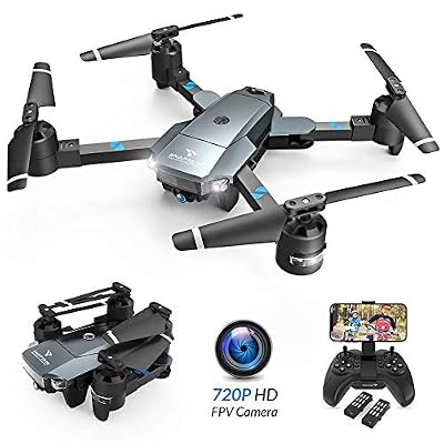 SNAPTAIN A15 Drone Pliable avec Caméra HD 720P 120° Grand Angle WiFi FPV avec Vol de Trajectoire, 3D VR, Mode sans Tête, 360°Flips et Maintien de l'altitude Maniable pour Les Débutants et Les Enfants