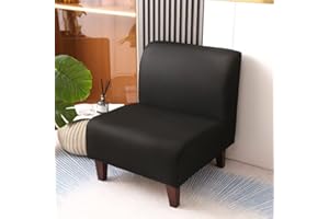 JORTUIO Copripoltrona Senza Braccioli, Elasticizzato 1 Posto Universale Senza Braccioli Copridivano,Moderna Antiscivolo Accent Chair Cover Protettiva Lavabile, con Fondo Elastico