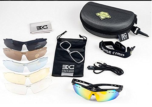 Dayiss Radbrille 6 Wechselgläser Fahrradbrille Sonnenbrille Schutzbrille Fluoreszenz Brille verspiegelt Sportbrille UV400 BIKE Glasses + Gürteltasche - 4
